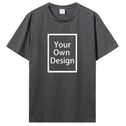Custom Cotton Customized Print Short Sleeve T Shirt Summer Tops Tees DIY Your Like Photo Or Logo Cotton T-shirt Men Clothing