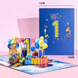 Anniversary Card, Pop Up 1st 18th 21th Birthday Card, Anniversary Number Greeting Cards for Wedding Wife Husband Girlfriend