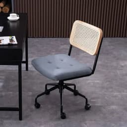 modern Simple Office Chair Home Comfortable Computer Chair Office Chairs for Bedroom Rattan backrest Chair Retro Swivel Chair
