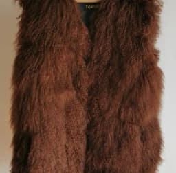 Sleeveless Genuine Mongolia Sheep Fur Vest Thick Warm Curl Tan Sheep Fur Gilet Fashion Waistcoat WSR189
