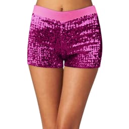 Women Sequins Shorts High Waisted Vintage Disco Dance Hot Pants Shiny Glitter Jazz Nightclub Mini Short Stretch Summer Shorts