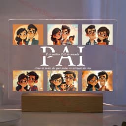 Personalized Custom Photo Text 3D Acrylic Lamp Customized Bedroom NightLight for MOM DAD LOVE Family Birthday Christmas Day Gift