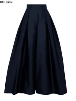 2026 Women's Fashion Solid High Waisted Wide Leg Suit Pants Spring Loose Casual Simple Trousers Street Retro Floor Length Pants
