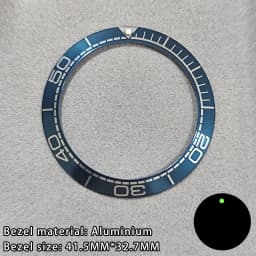 41.5mm Sloping Ceramic/Aluminum Luminous Bezel Insert For 43mm Case Watch Accessories Inner Diameter 32.7mm Bezel Accessories