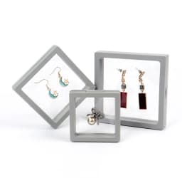 Jewelry Display Elastic Box Transparent PE Film Ring Earring Case Bracelet Necklace Storage Box Non-oxidized for Jewelry 1 Pcs