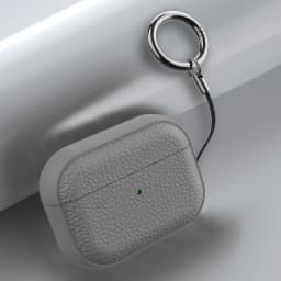 for Airpods Pro 2 Pro Airpods 1 2 3 Leather Case Cover with Keychain Protective Case Cover Skin for Men Women, Front LED Visible