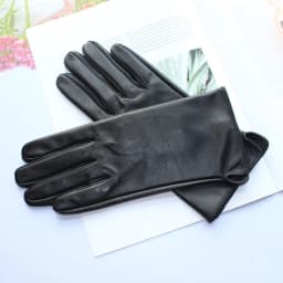 New Leather Gloves Women's Sheepskin Touch Screen Unlined Thin Fashion All-Match Solid Color Riding and Driving Gloves