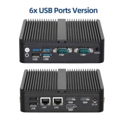 Intel N150 Mini Industrial PC 2x Serial Ports RS232 2x Gigabit Ethernet 2x HDMI 1xDP Support 3 Screens Display Win10/11 Linux