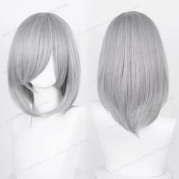 Anime 40cm Medium Basic Synthetic Bang Blond Cosplay Wig Black White Red Pink Green Brown Gold Blue Women Heat Resistant Hair