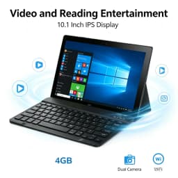 New Sales 64 Bit 10.1 Inch Tablet PC 4GB RAM 64GB ROM Windows 10 with Keyboard AR40 HDMI-Compatible 1920*1200 WIFI