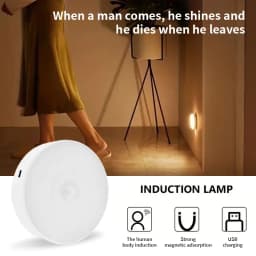 Motion Sensor LED Night Light USB Rechargeable Night Lamp For Kitchen Cabinet Wardrobe Lamp Staircase Wireless Closet Light