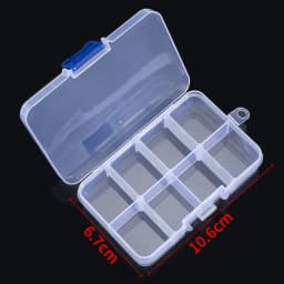8/10Grids Transparent Plastic Storage Jewelry Box Compartment Adjustable Container Storage Case Beads Ring Portable Organizer