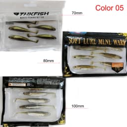 THKFISH 5/6pcs Fishing Soft Lures 7cm 8cm 10cm Paddle Tail Artificial Fishing Baits Freshwater Silicone Soft Lures Swimbait