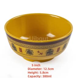 4.5 5 inch 2 10 pcs set Break resistant Melamine Bowl Thickened Flower Rice Soup Snack Bowl Plastic Food Tableware Chinese Bowls