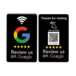 NFC Stand 215 Programmable QR Code TAP Google Review Acrylic Stickers Card NFC Station Table 13.56Mhz Waterproof NFC Review Card