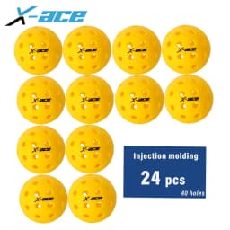 X-ace Pickleballs Balls, Injecional Molding Structure, 26/40 Holes Outdoor Indoor Pickle Balls, for All Skill Levels Players