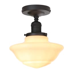 Phansthy Vintage Flush Mounted Ceiling Lighting with Milk White Glass Shade, for Hallway Foyer Loft Living Room Bedroom
