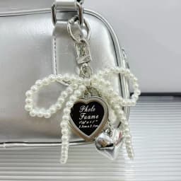 Bag Pendant Gift Heart Shape Imitation Leather Keychain Vibrant Color Bag Decor Charm Bag Car Key Accessory Ornament