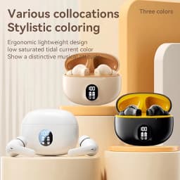 Mini Slim TWS Wireless Bluetooth Earbuds Noise Isolation Long Playtime Battery Built-In Mic for Hands-Free Calls Music Streaming