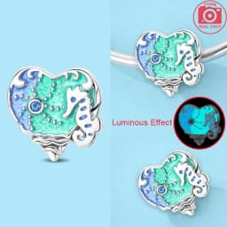 925 Sterling Silver Ocean Series Blue Turtle Starfish Shell Fit Original Bracelet Charms for Women diy Fine Jewelry Gifts