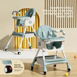 Babyfond Children's Dining Chair Multifunctional Variable Rocking Horse Baby Seat Foldable Recumbable Infant Dining Table