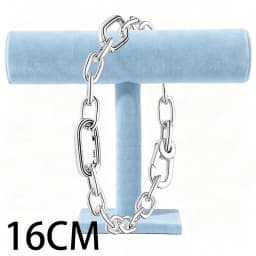 2026 New 925 Silver Women's Classic Logo Heart Shaped ME Chain Link Open Loop Bracelet Display Tool Exquisite DIY Charm Jewelry