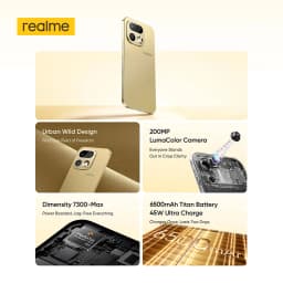realme 16Pro 5G Smartphone Fast Charge 45W Battery 6500mAh, Camera 200MP OIS, IP69 AMOLED Display 144Hz 6.78"