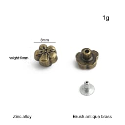 20/50/100PCS Old silver Flower/Round Conchos Screw Back Rivets For Bags Belt DIY Doll Clothes Sewing Riveting Button Accessories