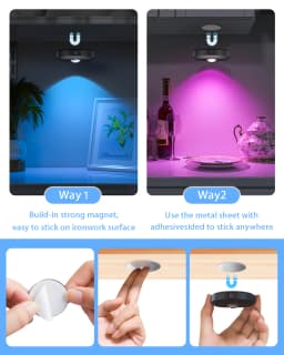 WILLED Night Light 3pcs with Remote 1200mAh Rechargeable Puck light with Timer Stick on Picture Lights for Wall Closet Cabinet