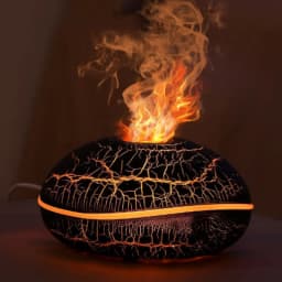 2024 New Simulated Flame Humidifier Colorful Night Light Ultrasonic Atomization Can Add Essential Oil Small Aromatherapy Machine