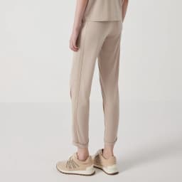 BC1101 Luxury Women's Silk Blend Merino Wool Pants High Quality Long Trousers 30% Silk 70% Wool Wear