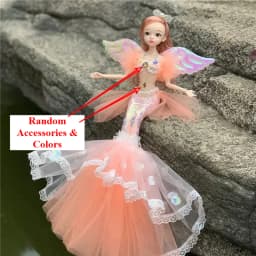45cm/17.71'' Enchanting Princess Mermaid Doll - Perfect Birthday Gift for Girls & Children's Pretend Play House Dress Up Toy