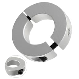 1PCS Clamp Ring Collar Double Split 6mm To 40mm Inside Diameter Shaft Collar Clamp Shaft Clamp Bearing Backstop Ring Silver