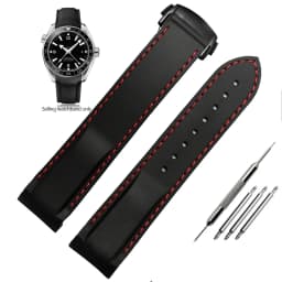20mm 22mm Curved End Rubber Watchband For Hamilton Kaki Frogman H777050 H778050 Strap Diving Silicone Watch Band Bracelet