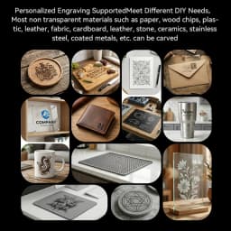 Artilume D2 Mini Laser Engraving Machine Foldable Portable 0.12mm Laser Spot DIY Engraver APP Computer Control Engraver For Wood Leather Metal Stainless Steel 150×200mm Engraving Area
