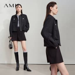 AMII 2025 Autumn Concise for Loose Casual Wide-leg Female pants Elegant Office Lady Simple Shorts Bottoms 12523083