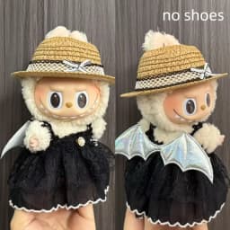 For Labubu Doll Clothes Christmas Warm Outfit For 1st 2nd 3rd Generation Keychain Pendant Sitting Party Doll Dress Costume