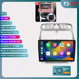 4G Carplay Android Auto Car radio stereo For Peugeot 307 307CC 307SW 2002-2013 Multimedia player GPS navi Audio 2din QLED Screen