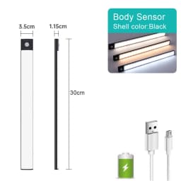 Wireless LED Night Light With Motion Sensor Kitchen Closet Corridor Lamp USB Charging Ultra Thin Magnetic Smart Lights