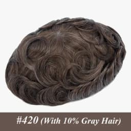 0.02-0.03MM Toupee Men Truly Ultra-Thin Microskin Male Hair Prosthesis Premier Toupee for Men Men's Wig 100% Human Hair System