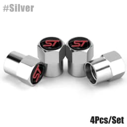 4Pcs/Set Car Wheel Tire Valve Caps Metal Stem Cover For Ford ST Line Focus X 2 3 Mondeo Fiesta Kuga MK2 MK3 MK4 Tyre Accessories
