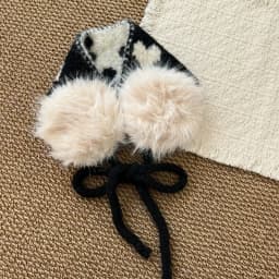Heart Pattern Knitted Winter Earmuffs for Women Faux Fur Pom‑pom Ear Warmers Bow‑tie Design Soft Warm Cold‑proof Ear Muffs