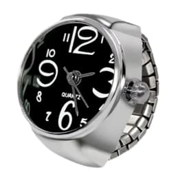 New Ring Watch Hot Selling Creative Arabic Numeral Scale Circular Dial Alloy Shell Finger Couple Men's And Women's Styles