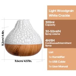 Volcano Air Humidifier 300ml Desktop USB Water Mist Diffuser Purifier Air Freshener Nebulizer with Colorful Ambient Night Light