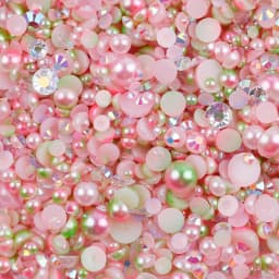 10g Mix Size Jelly Resin Flatback Rhinestone AB Imitation Pearl Beads For Nail Art DIY Cup Crafts Decor