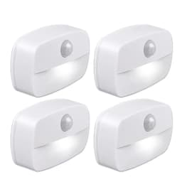 1-4PCS LED Night Light with Motion Sensor Cabinet Lamp Wireless Bedside Nightlight Battery Power,Bedroom Closet Stairs Lighting