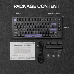 EPOMAKER HE80 75% US QWERTY Layout Hot-Swap Creamy Gasket Wired Hall Effect Magnetic Mechanical Keyboard DKS SOCD for PC/Mac