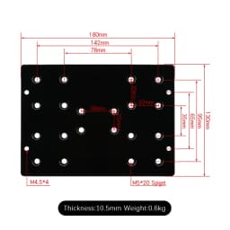 HLTNC 1 PCS Module Sliding Table CNC Aluminum Plate for DSG16H and SBR16UU OR Suitable for HGH20CA or 30160 Aluminum Profile