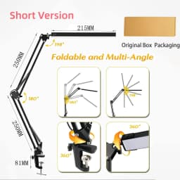 LED Desk Lamp with Clamp 10W Swing Arm Desk Lamp Eye-Caring Dimmable Desk Light with 10 Brightness Level, 3 Lighting Modes