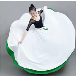 Both Sides Can Wear Dance Skirt Women Double Chiffon Skirts Elastic Waist Lace-up Maxi Skirts Elegant Female Big-hem Skirts 2026
